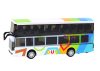 Emeletes busz fém meghajtóval, színes fényekkel, hangokkal