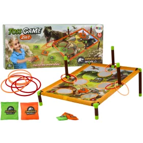   Arcade játéktáska, dobókarika, 2 az 1-ben, dinoszaurusz tábla