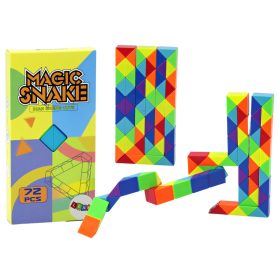   Bricks Arcade játék Puzzle Oktatási Színes Kígyó 72 db.