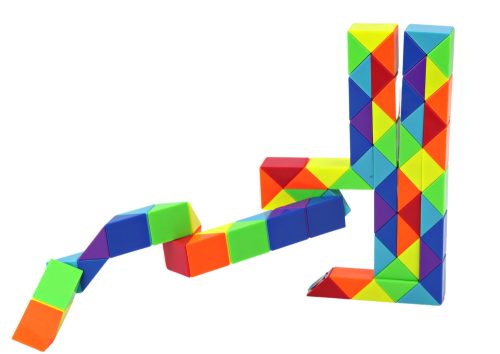 Bricks Arcade játék Puzzle Oktatási Színes Kígyó 72 db.