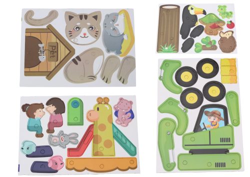 3D Építőipari Puzzle Blocks DIY dinoszauruszok szétszerelő fúró