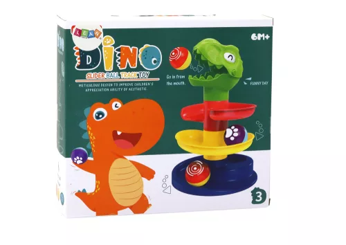 Oktatócsúszda labdákhoz, zöld dinoszaurusz