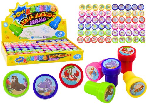 Dekoratív bélyegek 12 víziállat minta 6 színben