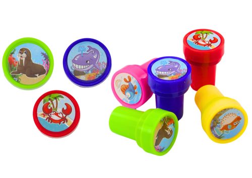 Dekoratív bélyegek 12 víziállat minta 6 színben