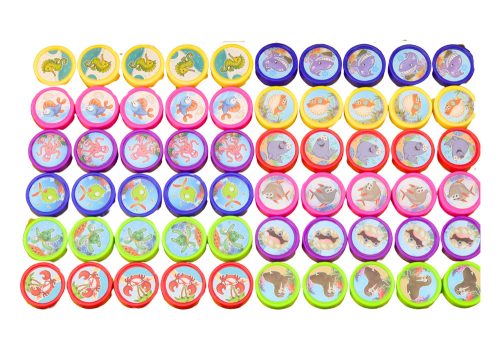 Dekoratív bélyegek 12 víziállat minta 6 színben