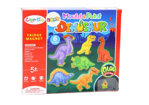 Kreatív barkács készlet gipsz mágnesekből, dinoszauruszok