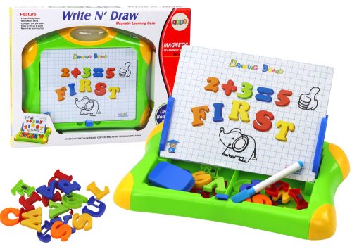 Mágneses oktatási tábla betűk számok marker toll szivacs