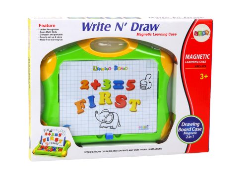 Mágneses oktatási tábla betűk számok marker toll szivacs