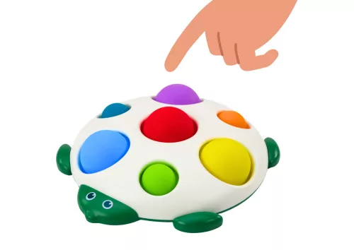 Teknős Szenzoros Játék Oktató Tábla Pop-It Tabs