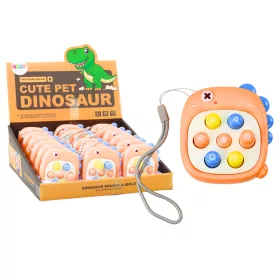 Arcade játék ütés egy vakond betűk dinoszaurusz narancs