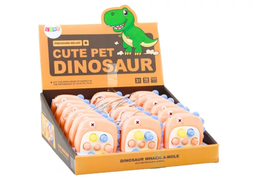 Arcade játék ütés egy vakond betűk dinoszaurusz narancs