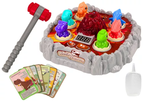 Arcade játék Wac egy vakond dinoszauruszok vulkán füsthatás Fények Hangok