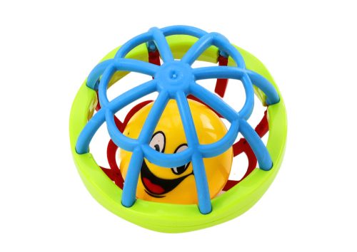 Szenzoros labda csörgő gumi elasztikus színes