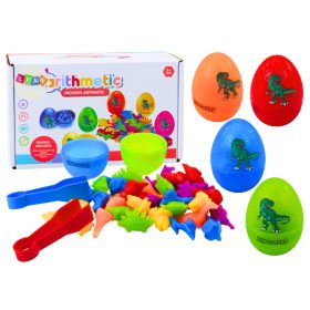 Dinoszaurusz tojásválogató színes fogó 6 db