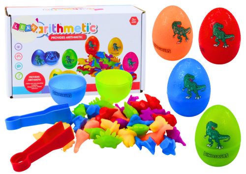 Dinoszaurusz tojásválogató színes fogó 6 db