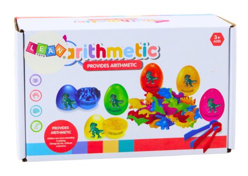 Dinoszaurusz tojásválogató színes fogó 6 db