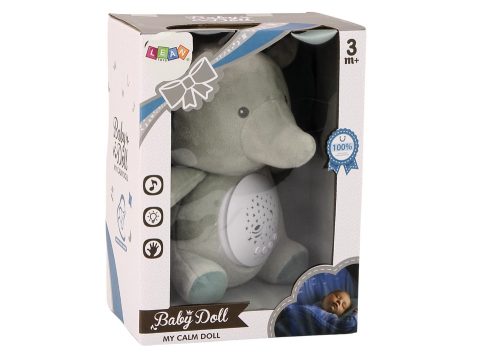 Teddy Bear Elephant Sleeping Melodies Light Star projektor Szürke