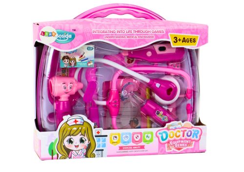 Kis Doktor Orvosi Készlet Bőröndben Világít Hangok Rózsaszín Hangok
