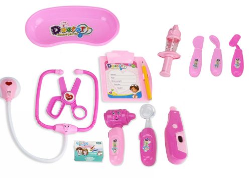 Kis Doktor Orvosi Készlet Bőröndben Világít Hangok Rózsaszín Hangok