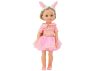 Doll Pink ruha hosszú hajú fejpántok kefe 38cm
