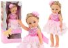 Doll Pink ruha, hosszú hajú hajtűkefe 38cm