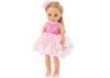 Doll Pink ruha, hosszú hajú hajtűkefe 38cm