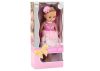 Doll Pink ruha, hosszú hajú hajtűkefe 38cm