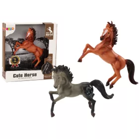 Ló Figura Barna Szürke Ló Álló Stable Farm Aranyos Ló