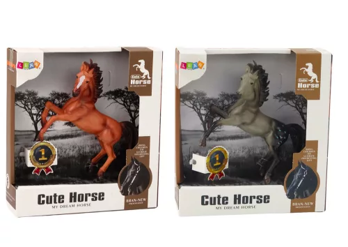 Ló Figura Barna Szürke Ló Álló Stable Farm Aranyos Ló