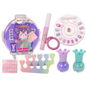   Kozmetikai készlet Nail Smink Bőröndben Lila Bőrönd 9 db.