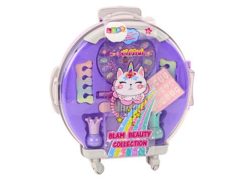 Kozmetikai készlet Nail Smink Bőröndben Lila Bőrönd 9 db.