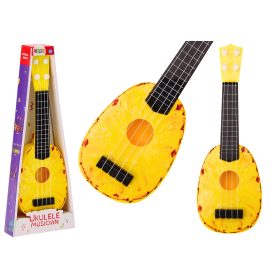   ﻿﻿Ukulele gyerekeknek minigitár 4 húros ananász témájú sárga gitár 15″