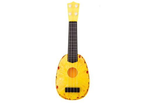 ﻿﻿Ukulele gyerekeknek minigitár 4 húros ananász témájú sárga gitár 15″