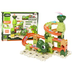 Építőelemek Ball Track Dinosaur 9 Levels 60 El
