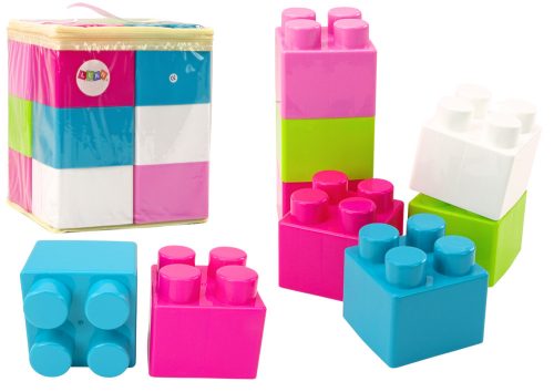 Nagyméretű építőkockák egy zacskóban Színes matricák, 12 darab