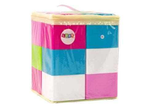 Nagyméretű építőkockák egy zacskóban Színes matricák, 12 darab