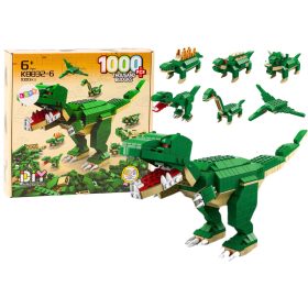  Építőelemek Dinoszauruszok 6 az 1-ben DIY dinoszaurusz készlet 1000 db-os.