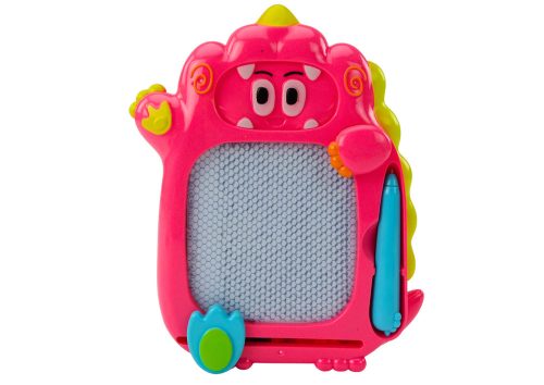 Rajztábla zsebjáték 2 az 1-ben Pink Dinosaur