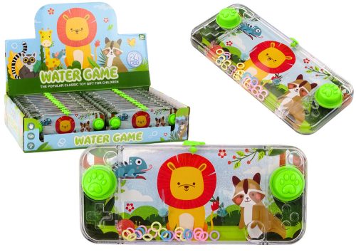 Vízi játékkonzol zöld oroszlánpad kerekekkel