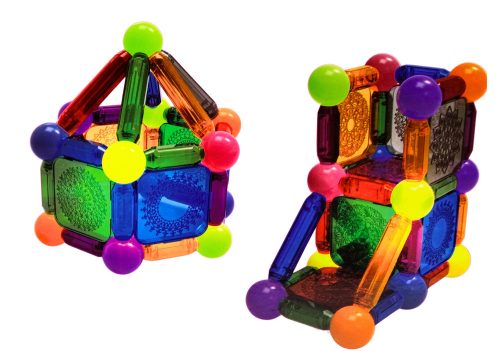 Mágneses blokkok készlet megvilágítással 54 elemmel