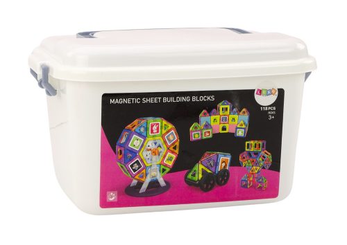 Mágneses blokkok halmaza tokban, malom kerekes épületei 118 El