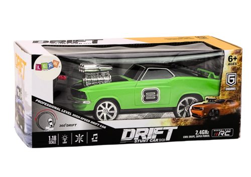 Távirányítós autó 1:18 Drift 360 Lights Zölden hangzik