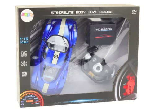 Távirányítós sportautó 1:16 R/C kék