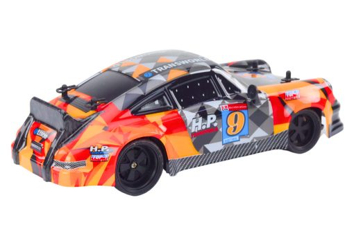 RC távirányítós autó 1:18 gumi kerekekkel, drift narancssárga