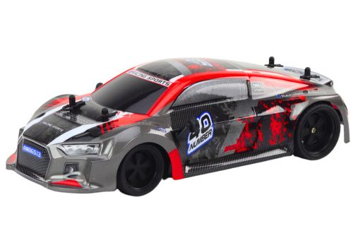 RC távirányítós autó 1:18 gumikerekes drift piros