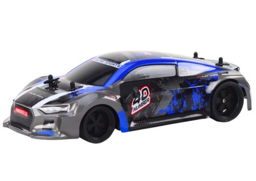 RC távirányítós autó 1:18 gumikerekes drift kék