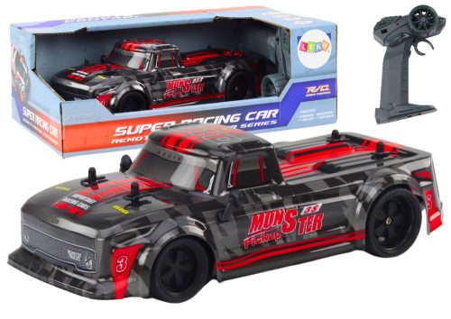 Távirányítós autós pick-up 1:18 gumiabroncsok piros