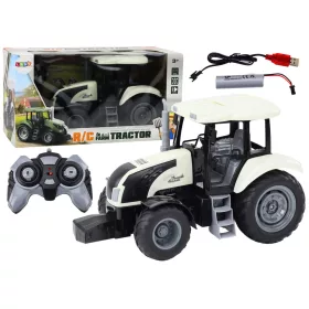Távirányítós RC traktor 2.4G Fehér hangzik
