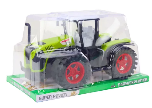 Mezőgazdasági traktor nagy súrlódású meghajtású zöld mezőgazdasági jármű