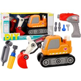   Rajzfilm lánctalpas kotró DIY narancssárgává alakításához